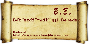 Böszörményi Benedek névjegykártya
